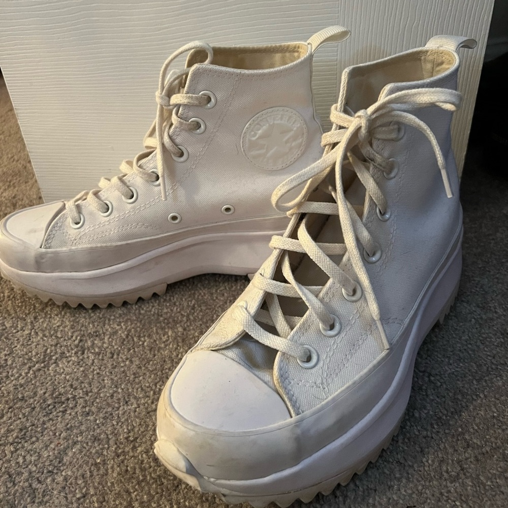 Converse White Run Star Hike High Sneakers